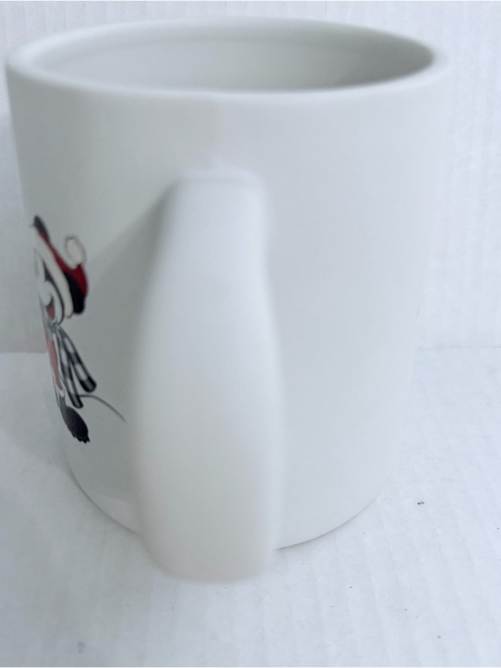 Disney White Ceramic Mickey & Minnie Christmas Mug